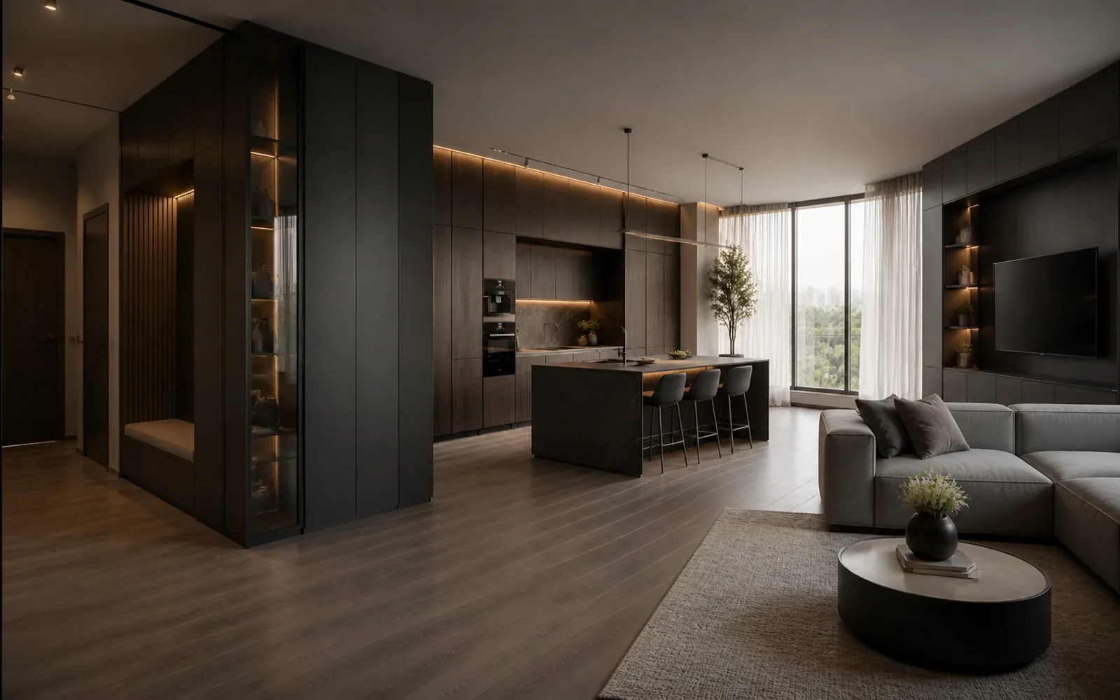 Проектное решение мебели GUSTAS HOME для квартиры
