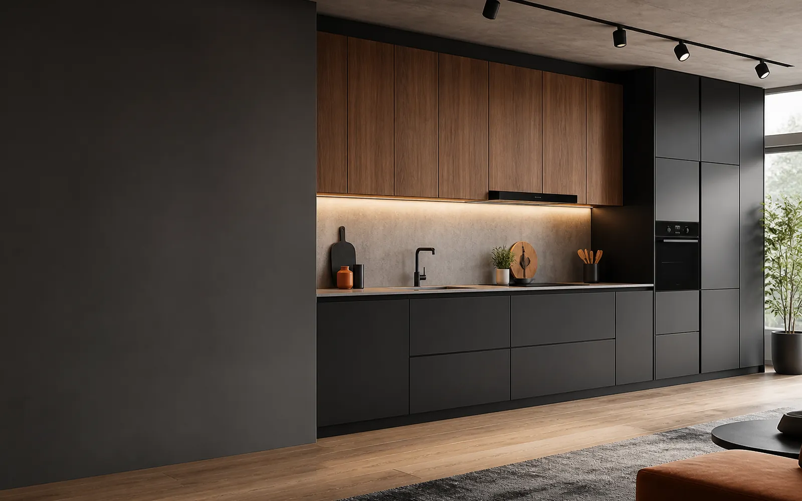 Концептуальная визуализация: прямые кухни GUSTAS HOME