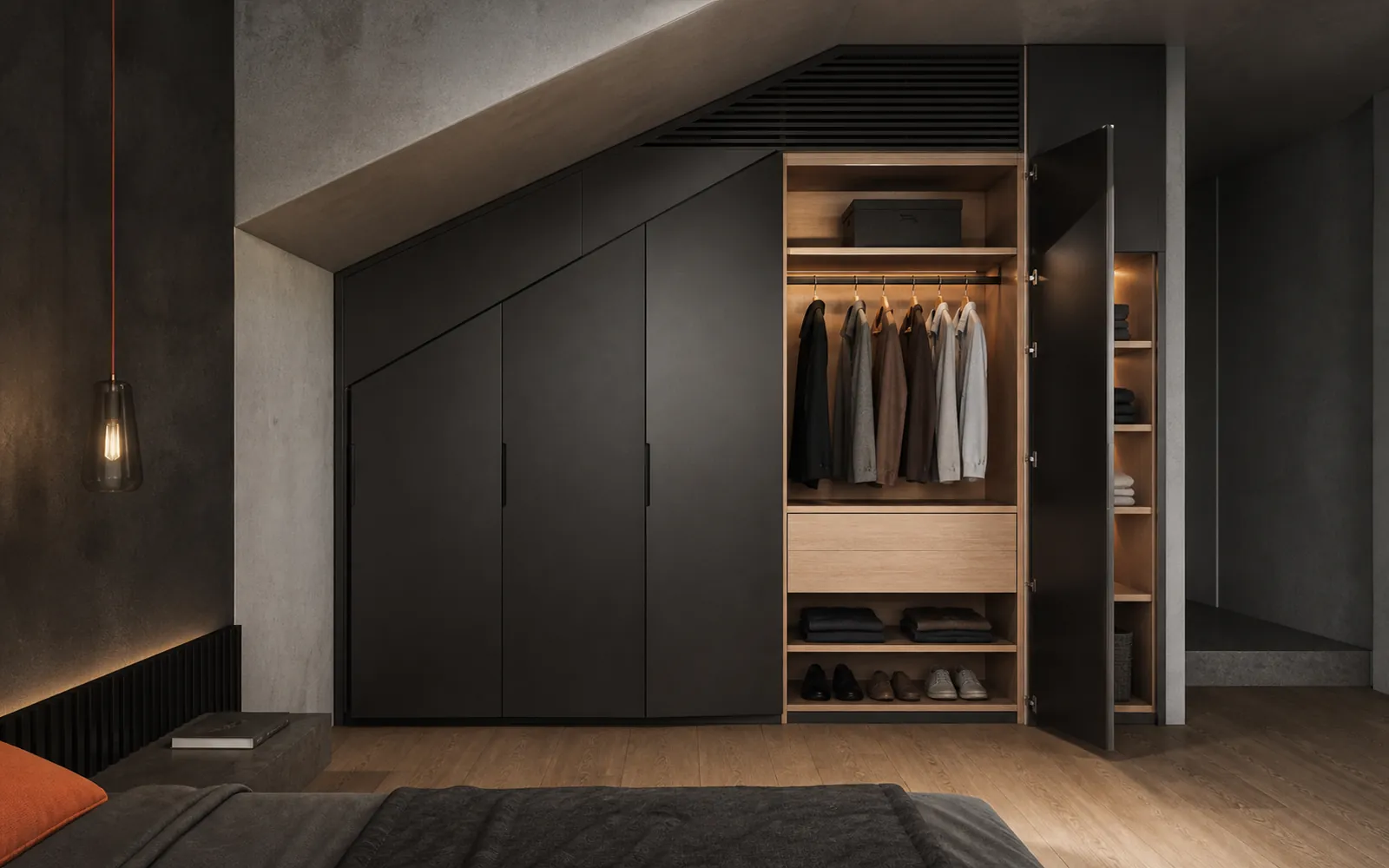 Концептуальная визуализация: шкафы в нишу GUSTAS HOME